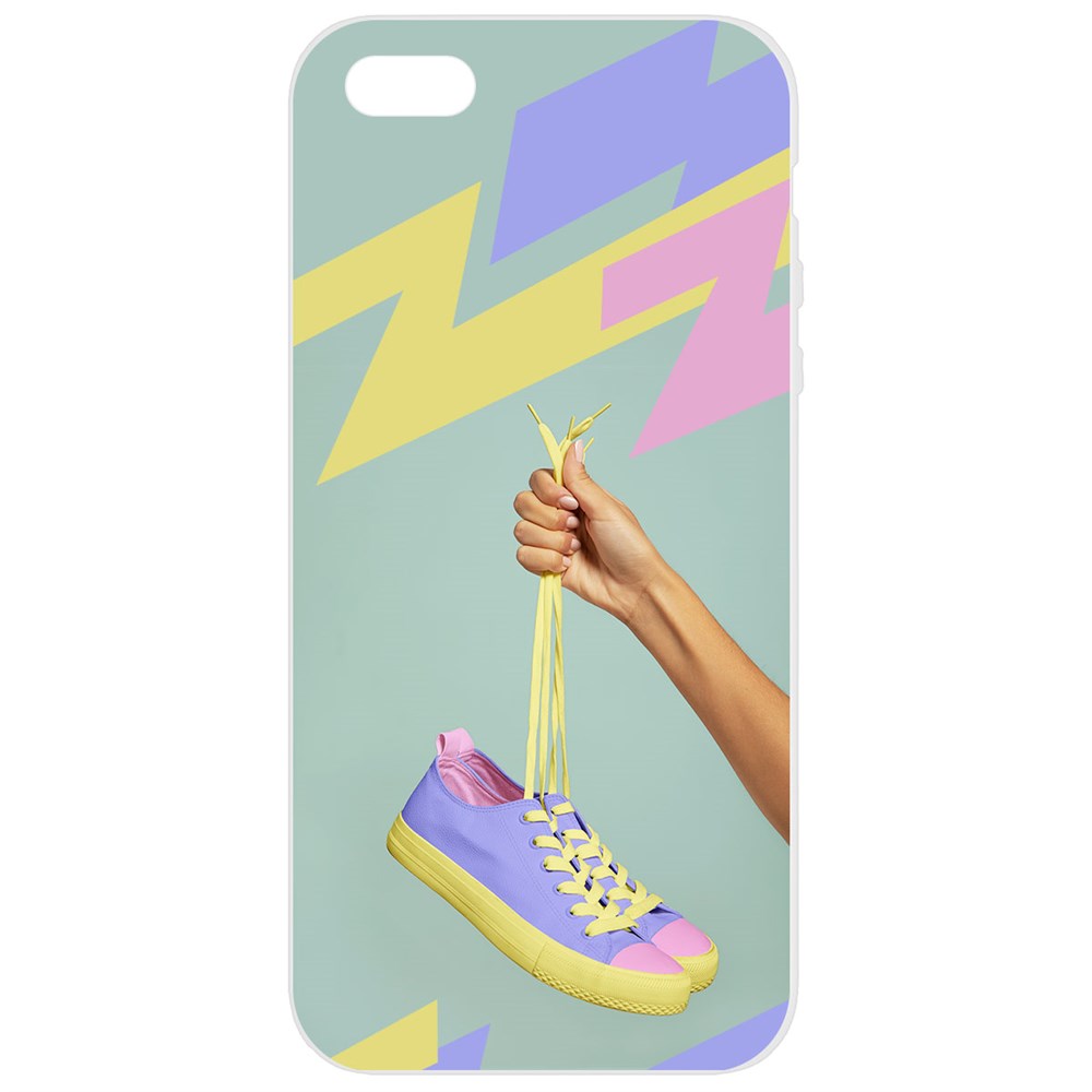 Чехол-накладка Софт Кроссовки женские Цветные для iPhone 5/5s