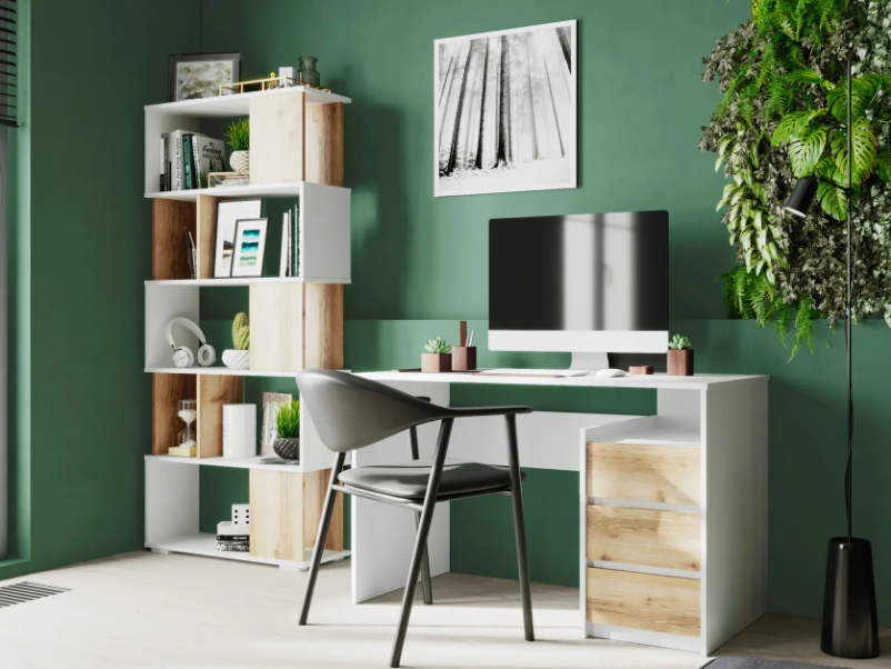 фото Комплект офисной мебели ордэс белый/дуб делано сокол