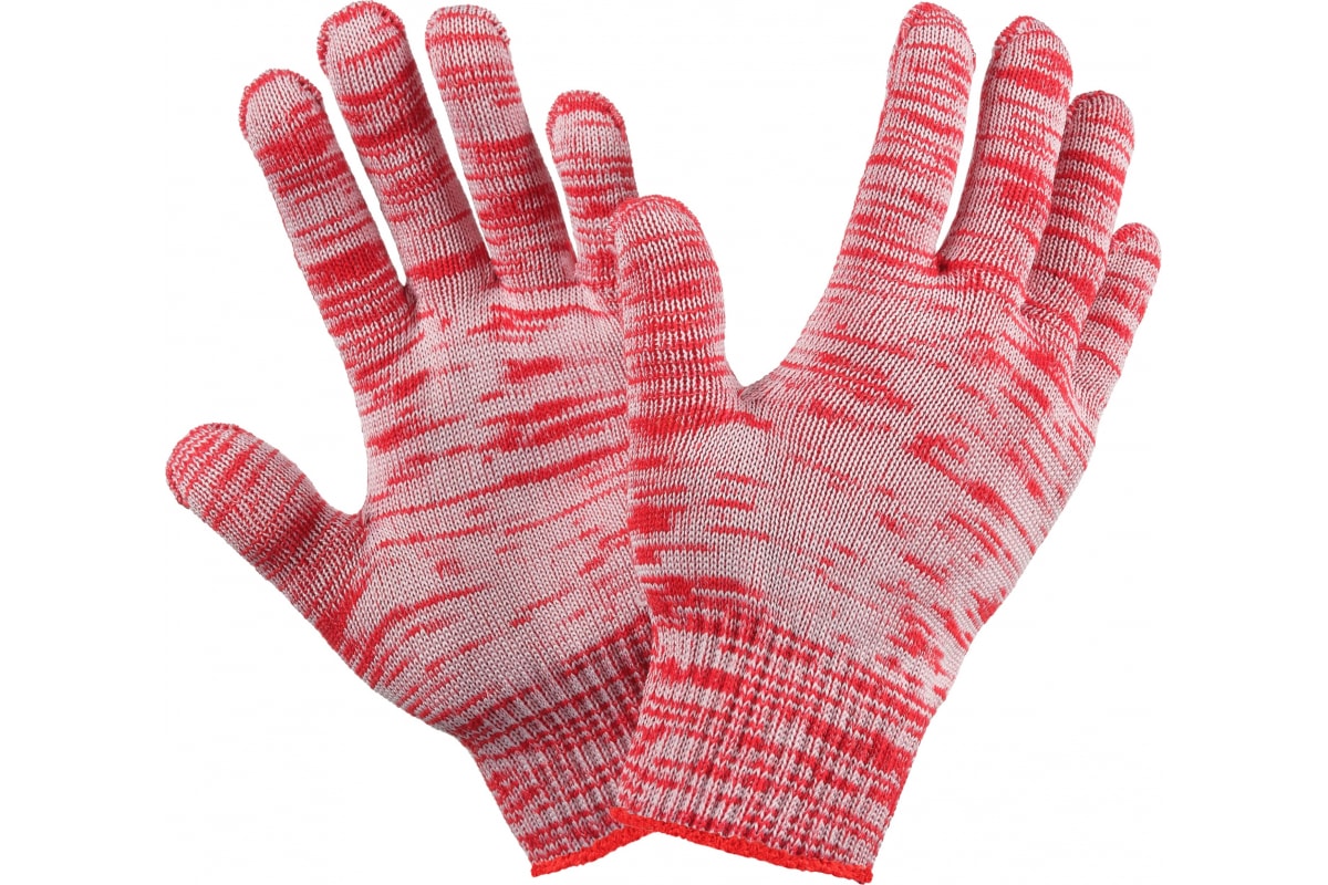 фото Перчатки трикотажные плотные без пвх 10 класс 6 нитей красные xs 6-10-пл-кр-бп-(xs) фабрика перчаток