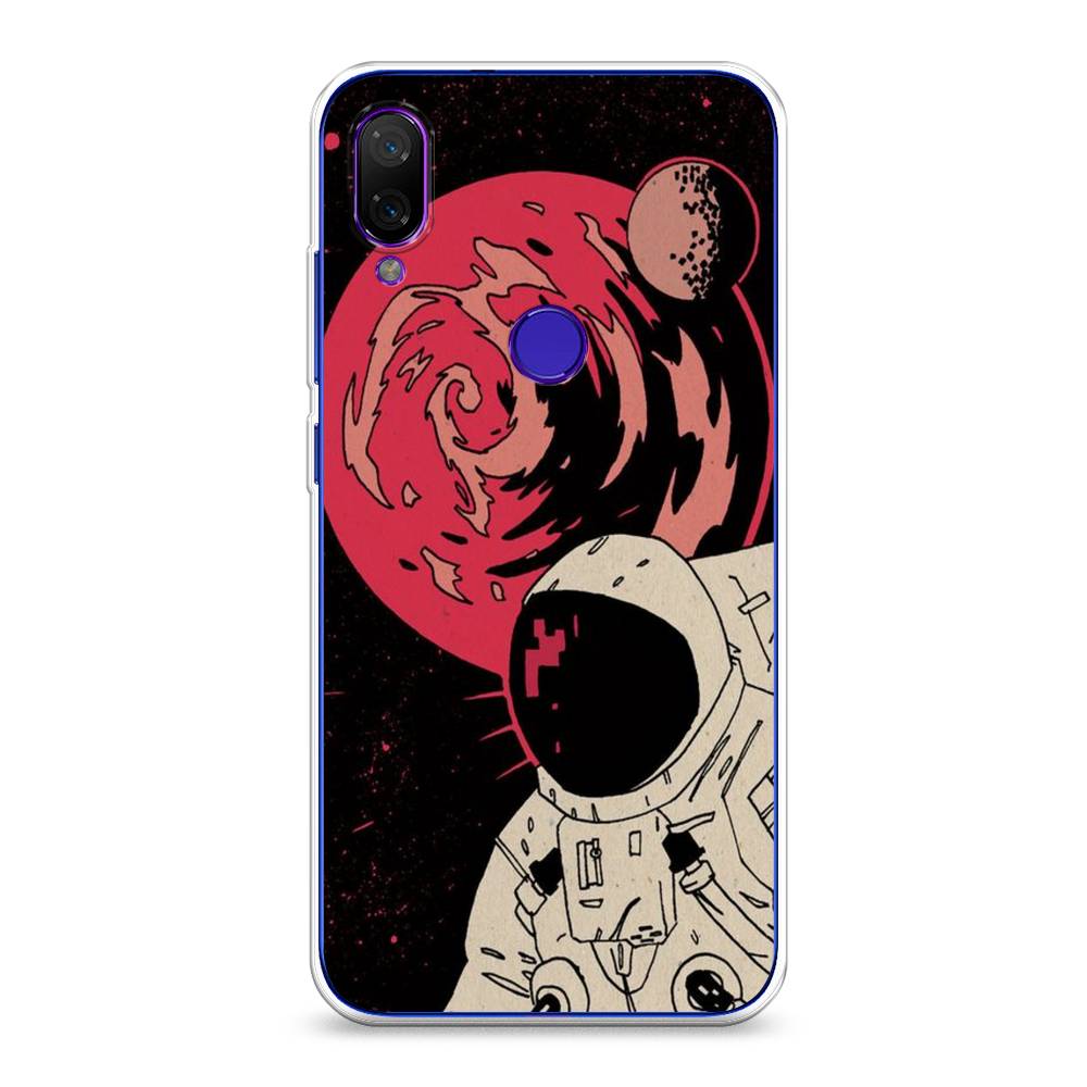

Чехол на Xiaomi Mi Play "Космонавт возле Марса", Черный;красный, 35350-2