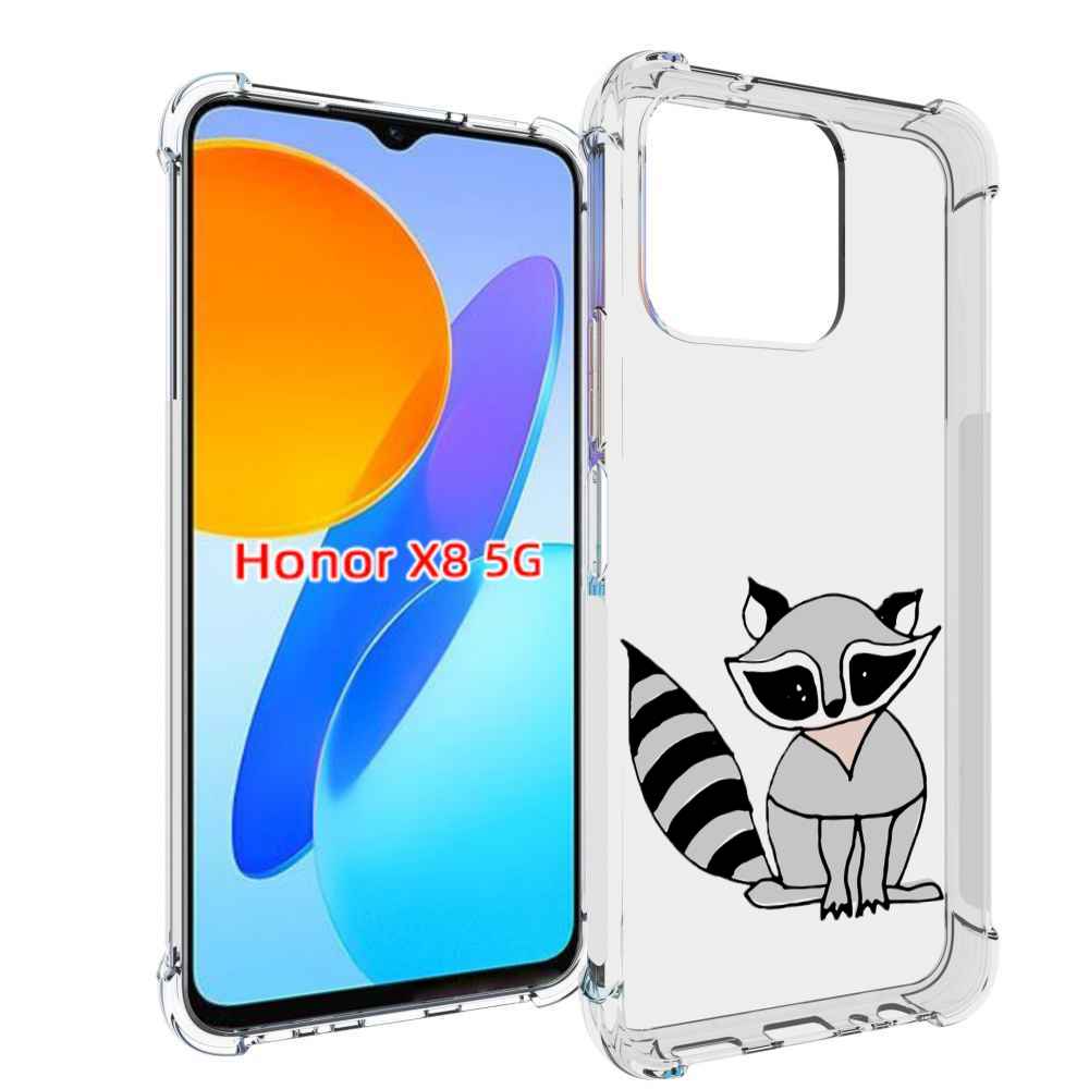 

Чехол MyPads Енотик для Honor X8 5G, Прозрачный, Tocco