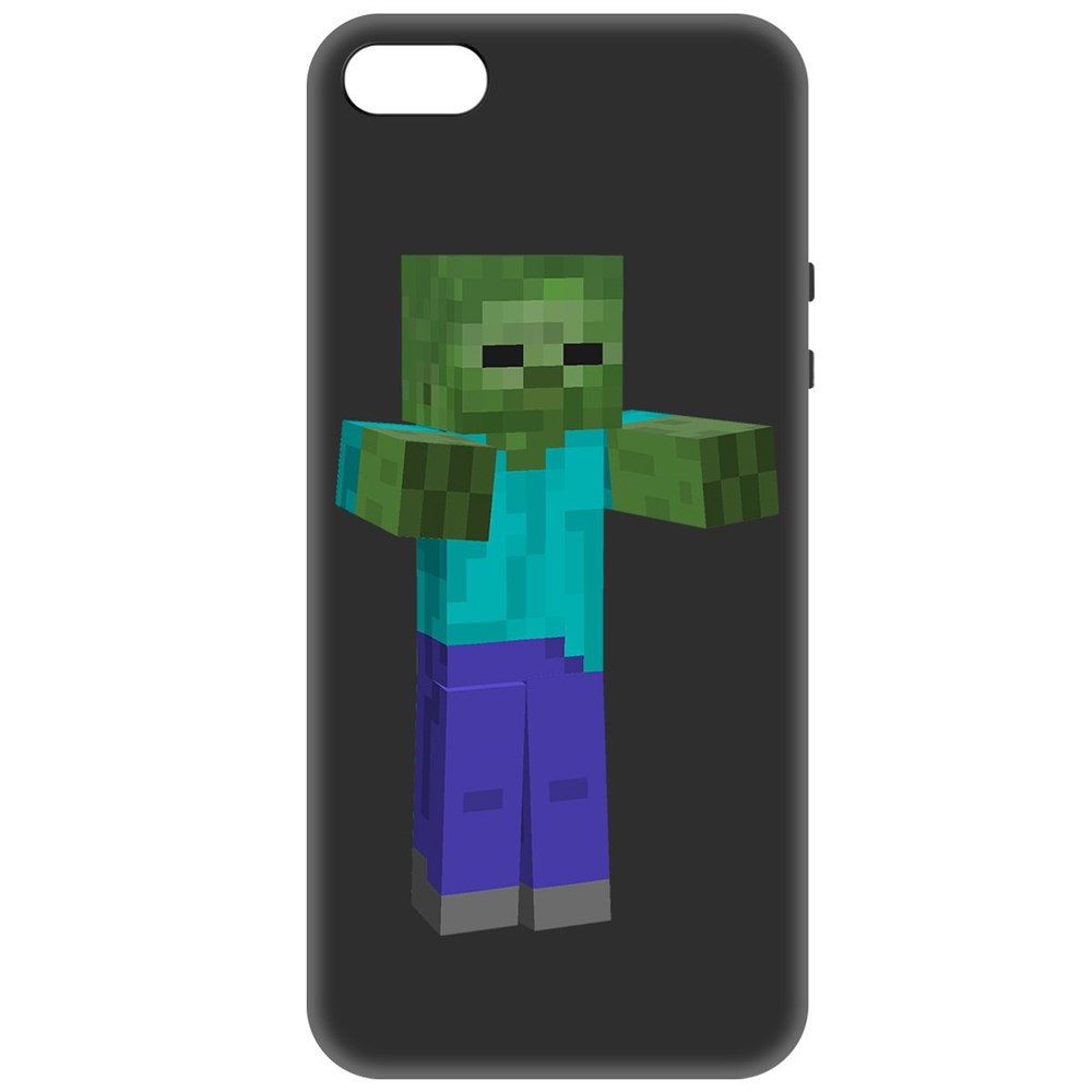 

Чехол-накладка Софт Minecraft-Гигант для iPhone 5/5s, Черный