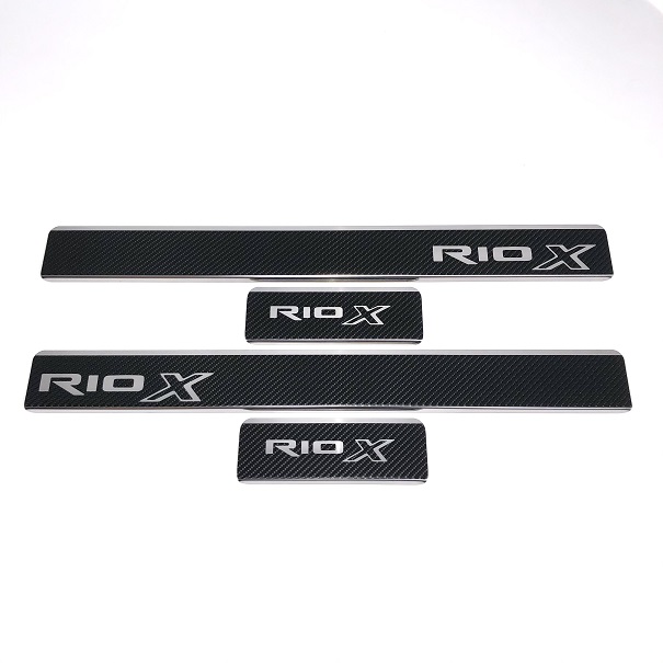 

Накладки INOX на пороги из нерж. стали + КАРБОН для Kia Rio X Hb 2021-н.в.