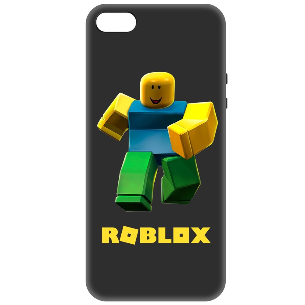 

Чехол-накладка Софт Roblox-Классический Нуб для iPhone 5/5s, Черный