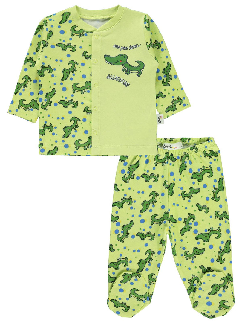 

Пижамный комплект Civil Baby 22587A977SS1-1 темно-зеленый 3-6 мес (доставка из-за рубежа), 22587A977SS1-1