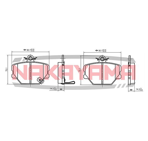 Колодки дискового тормоза, комплект NAKAYAMA HP8661NY 4514210210 Колодки передние SMART CI