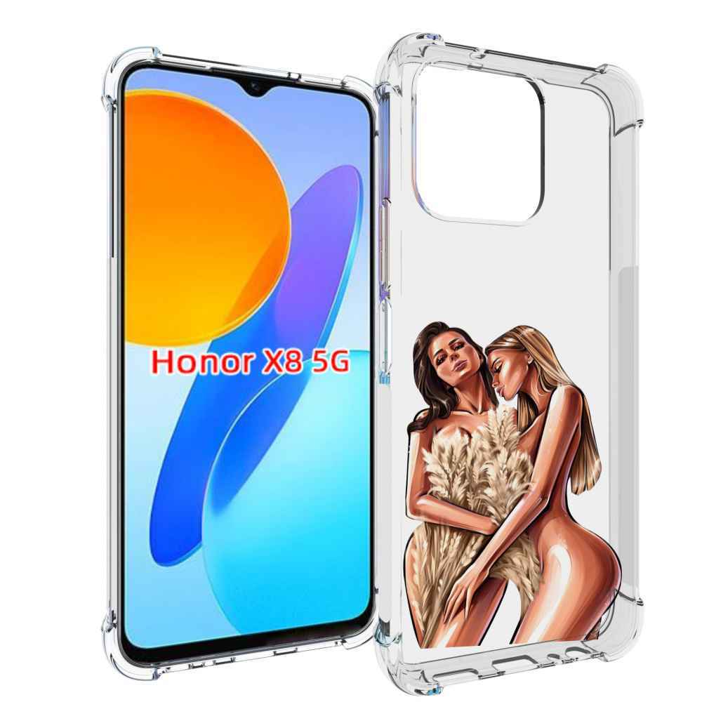 

Чехол MyPads Иллюстрированные-девушки женский для Honor X8 5G, Прозрачный, Tocco