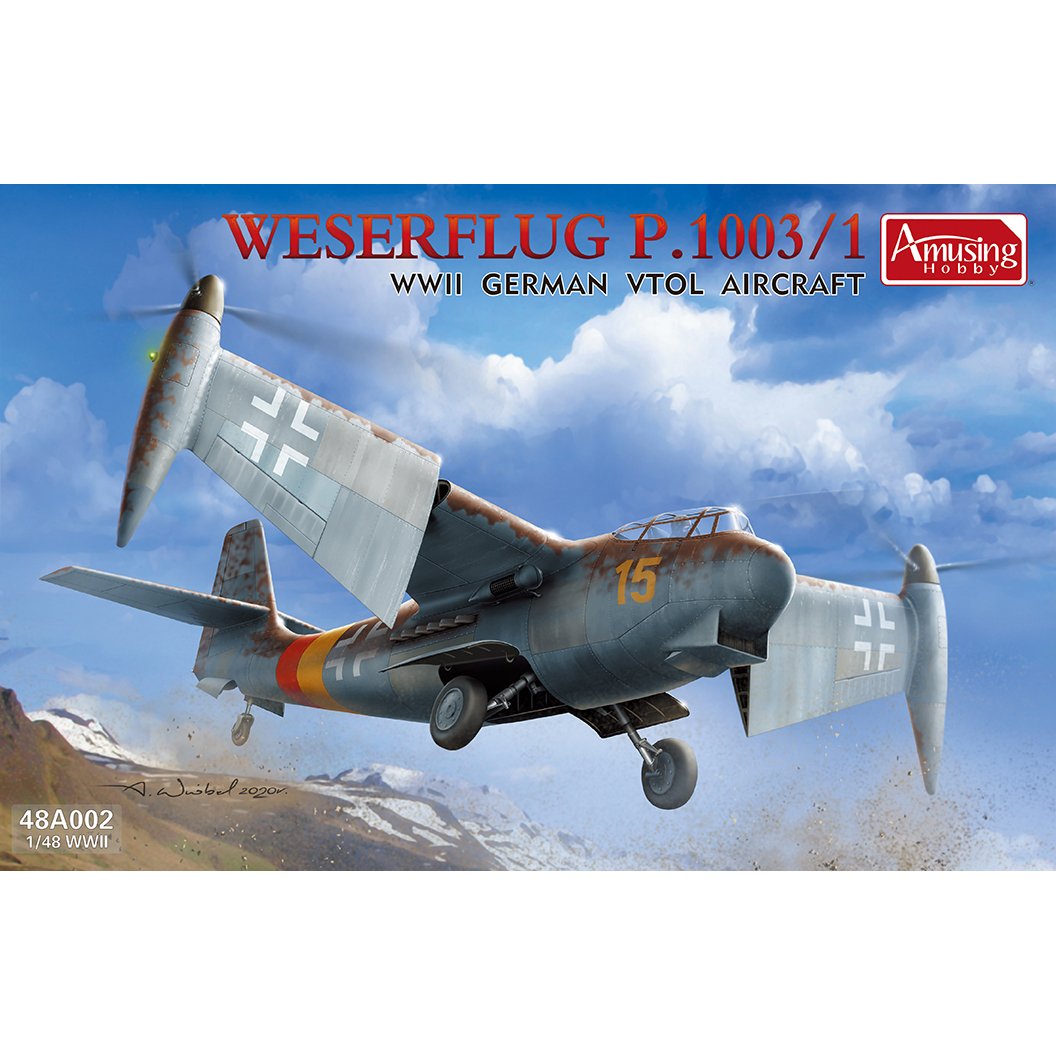 фото Сборная модель amusing hobby 1/48 самолёт weserflug p.1003/1 48a002