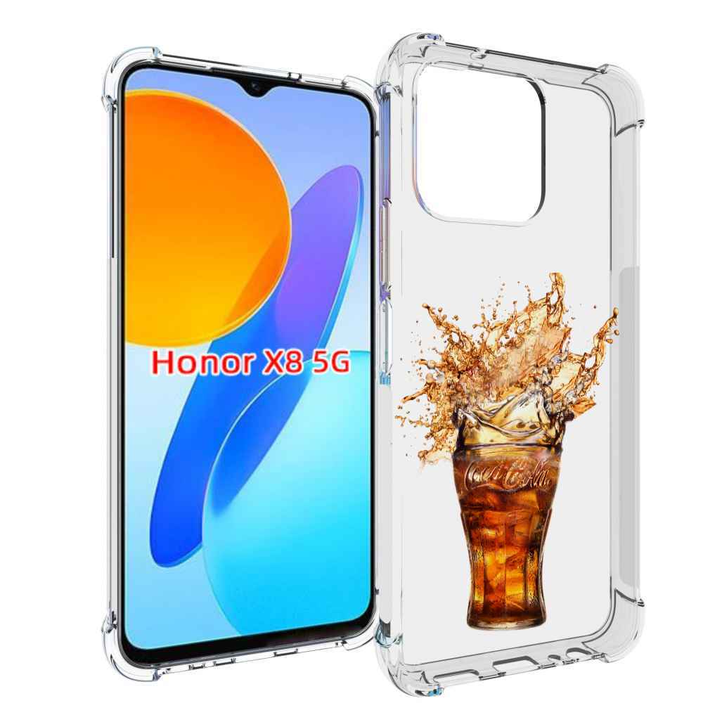 

Чехол MyPads Кола-в-стакане для Honor X8 5G, Прозрачный, Tocco