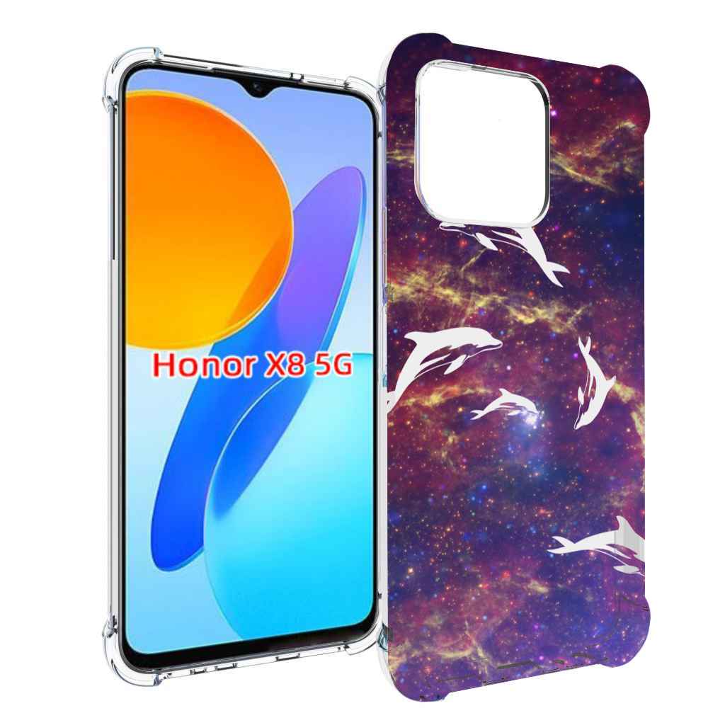 

Чехол MyPads Космические-дельфины для Honor X8 5G, Прозрачный, Tocco