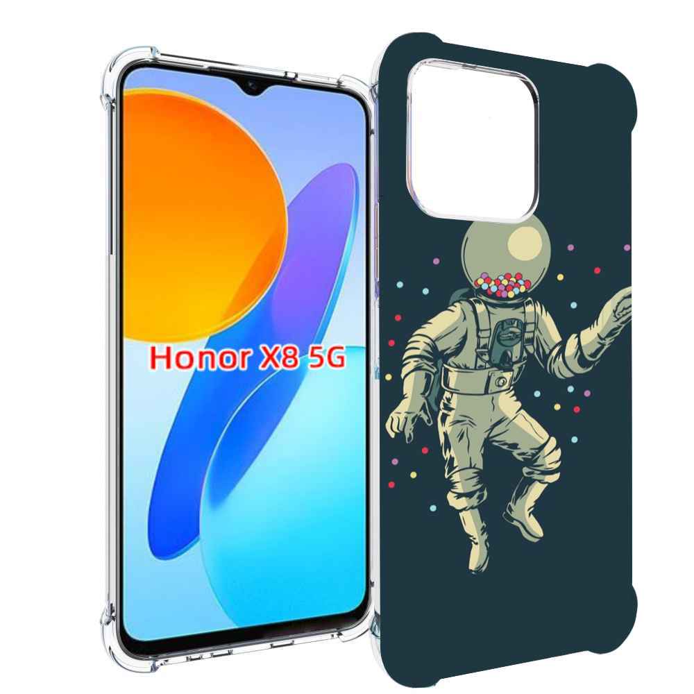

Чехол MyPads Космонавт для Honor X8 5G, Прозрачный, Tocco