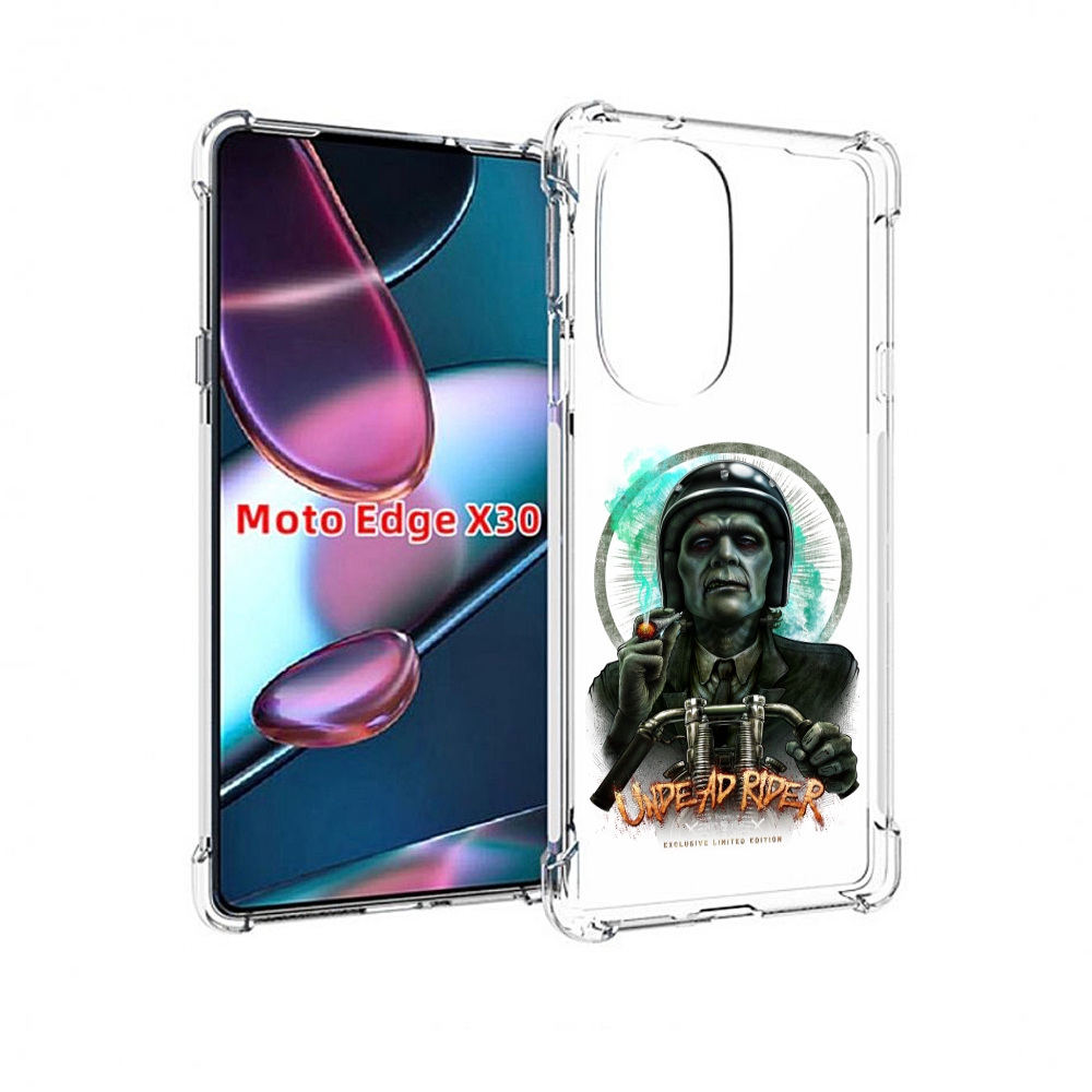 

Чехол MyPads зеленый мужчина с сигаретой на мотоцикле для Motorola Moto Edge X30, Прозрачный, Tocco