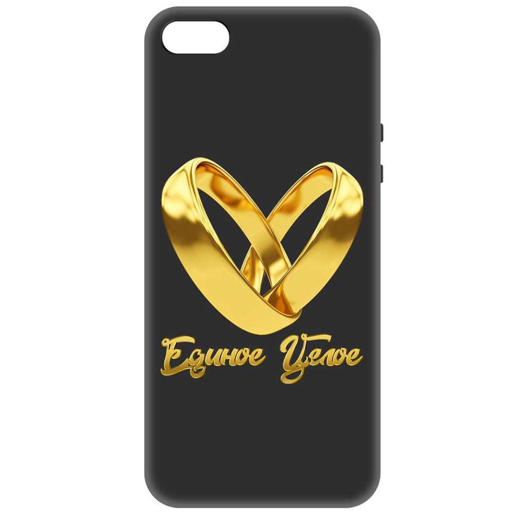 

Чехол-накладка Софт Единое целое для iPhone 5/5s, Черный