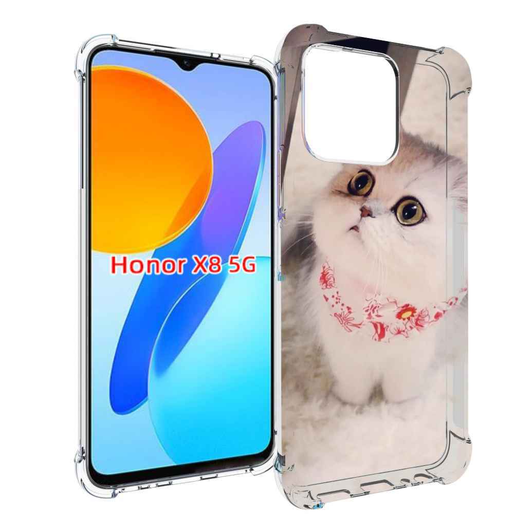 

Чехол MyPads Котеночек женский для Honor X8 5G, Прозрачный, Tocco