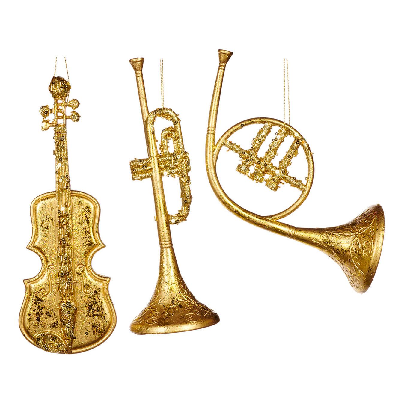 Елочная игрушка Goodwill Музыкальные инструменты золотая 25 см в ассортименте