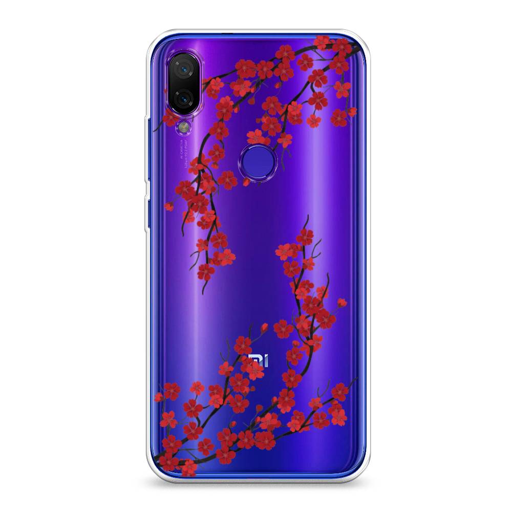 

Чехол на Xiaomi Mi Play "Красная сакура", Красный;черный, 35350-2