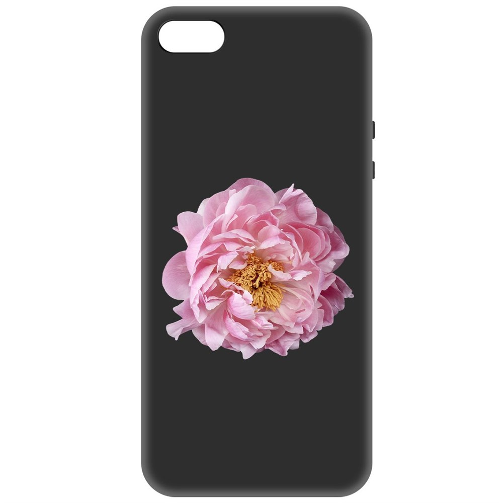 Чехол-накладка Софт Розовый пион для iPhone 5/5s