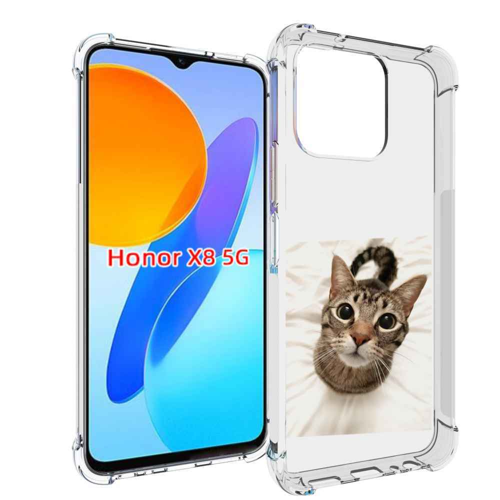 

Чехол MyPads Котик для Honor X8 5G, Прозрачный, Tocco