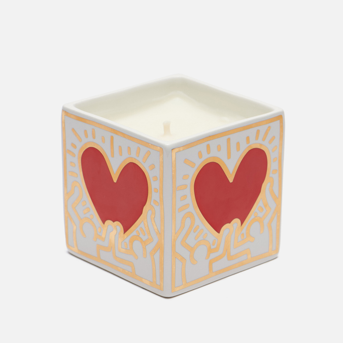 Ароматическая свеча Ligne Blanche Keith Haring Red Heart With Gold белый