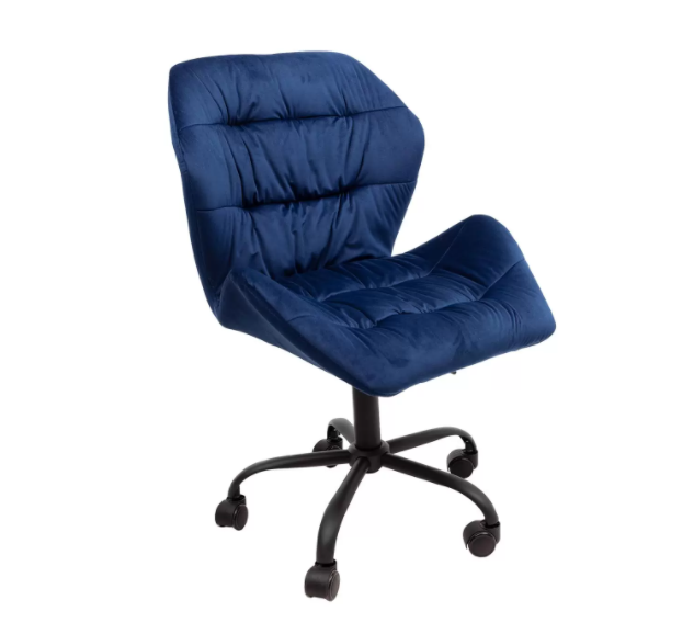 фото Офисное кресло yukon темно-синий, велюр базистрейд
