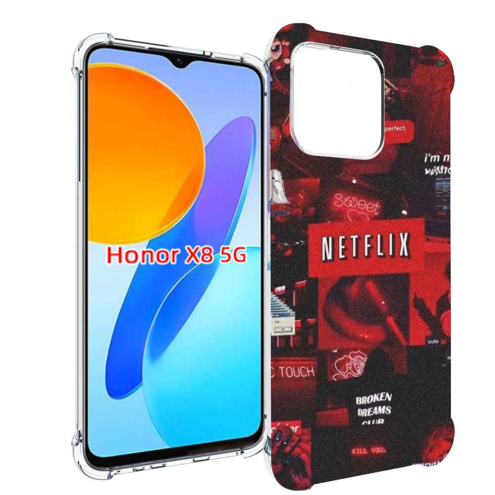 

Чехол MyPads Красные-проекты для Honor X8 5G, Прозрачный, Tocco