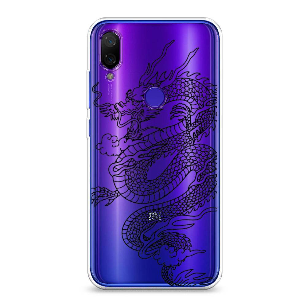 

Чехол на Xiaomi Mi Play "Большой китайский дракон", Черный;серый, 35350-1