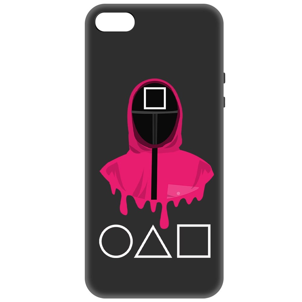 

Чехол-накладка Софт Игра в кальмара-Начальник для iPhone 5/5s, Черный