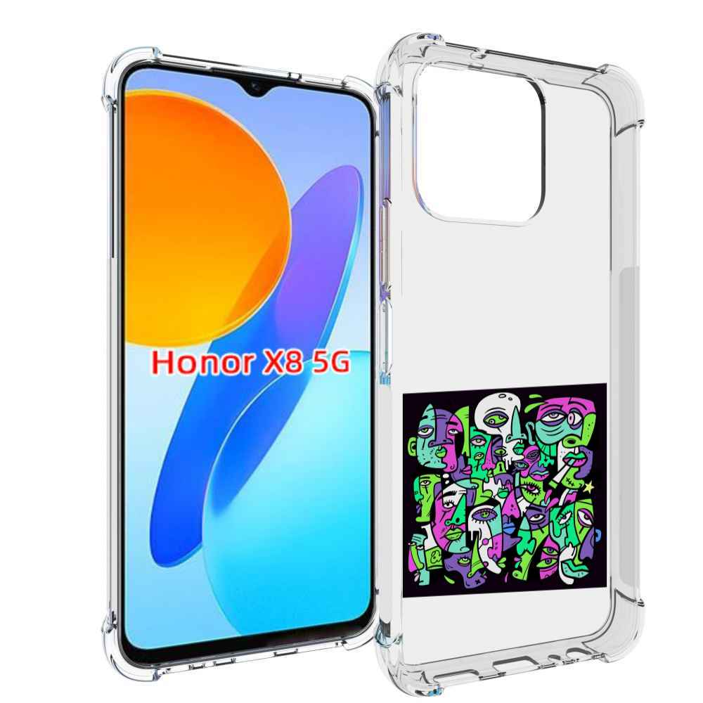 

Чехол MyPads Кривой эфир ATL для Honor X8 5G, Прозрачный, Tocco