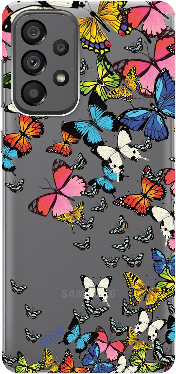 

Чехол на Samsung Galaxy A73 5G с принтом "Magic Butterflies" прозрачный, Прозрачный;желтый, 10570