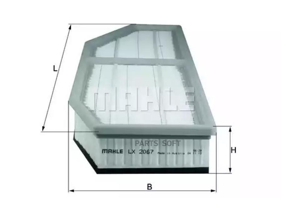 

Фильтр воздушный Knecht LX 2067, LX2067