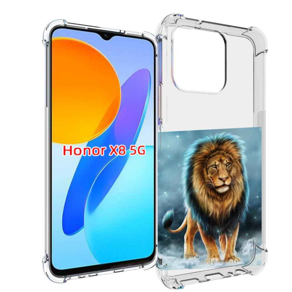 

Чехол MyPads Лев-в-тумане для Honor X8 5G, Прозрачный, Tocco