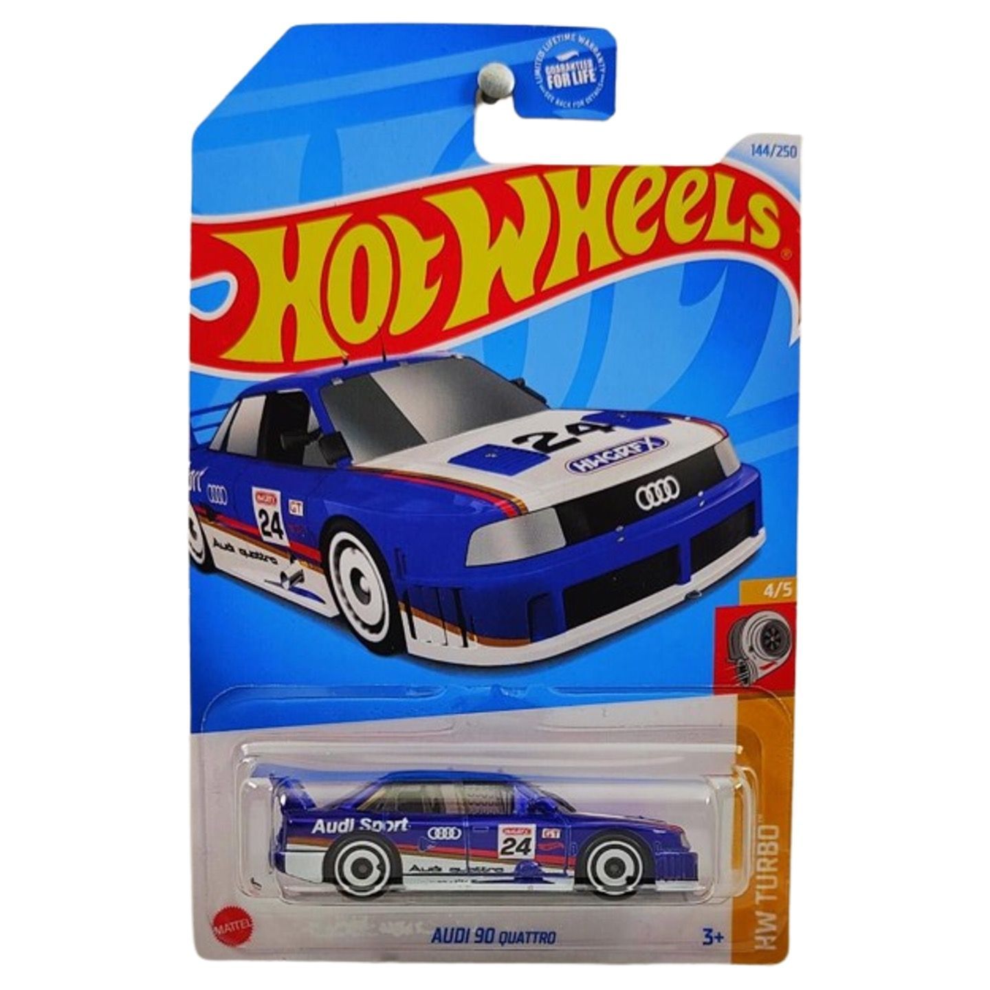 

Машинка металлическая Hot Wheels коллекционная модель Audi 90 Quattro, Синий;белый, HW-metall-all