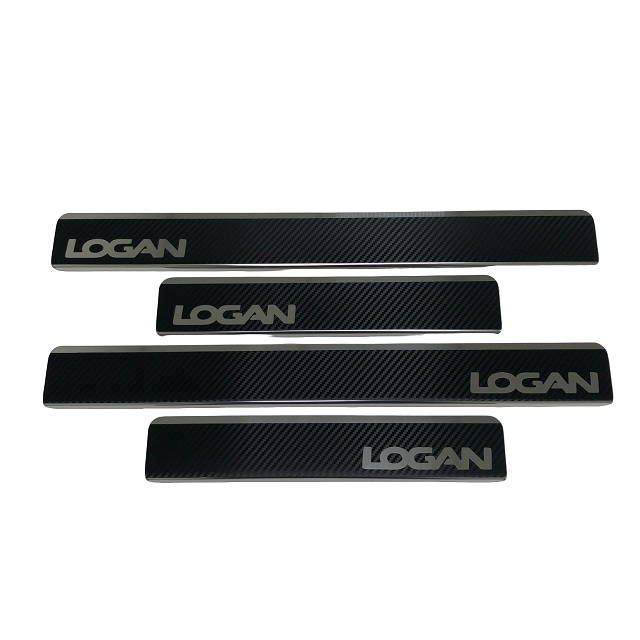 

Накладки INOX на пороги из нерж. стали + КАРБОН для RENAULT Logan 2004-н.в.