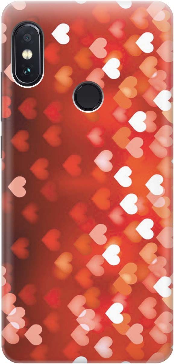 

Чехол на Xiaomi Redmi Note 5 "Бокэ из красных сердечек", Красный, 926