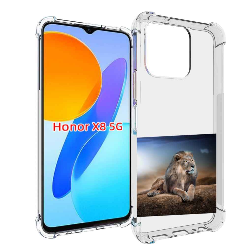 

Чехол MyPads Лев-наблюдает для Honor X8 5G, Прозрачный, Tocco