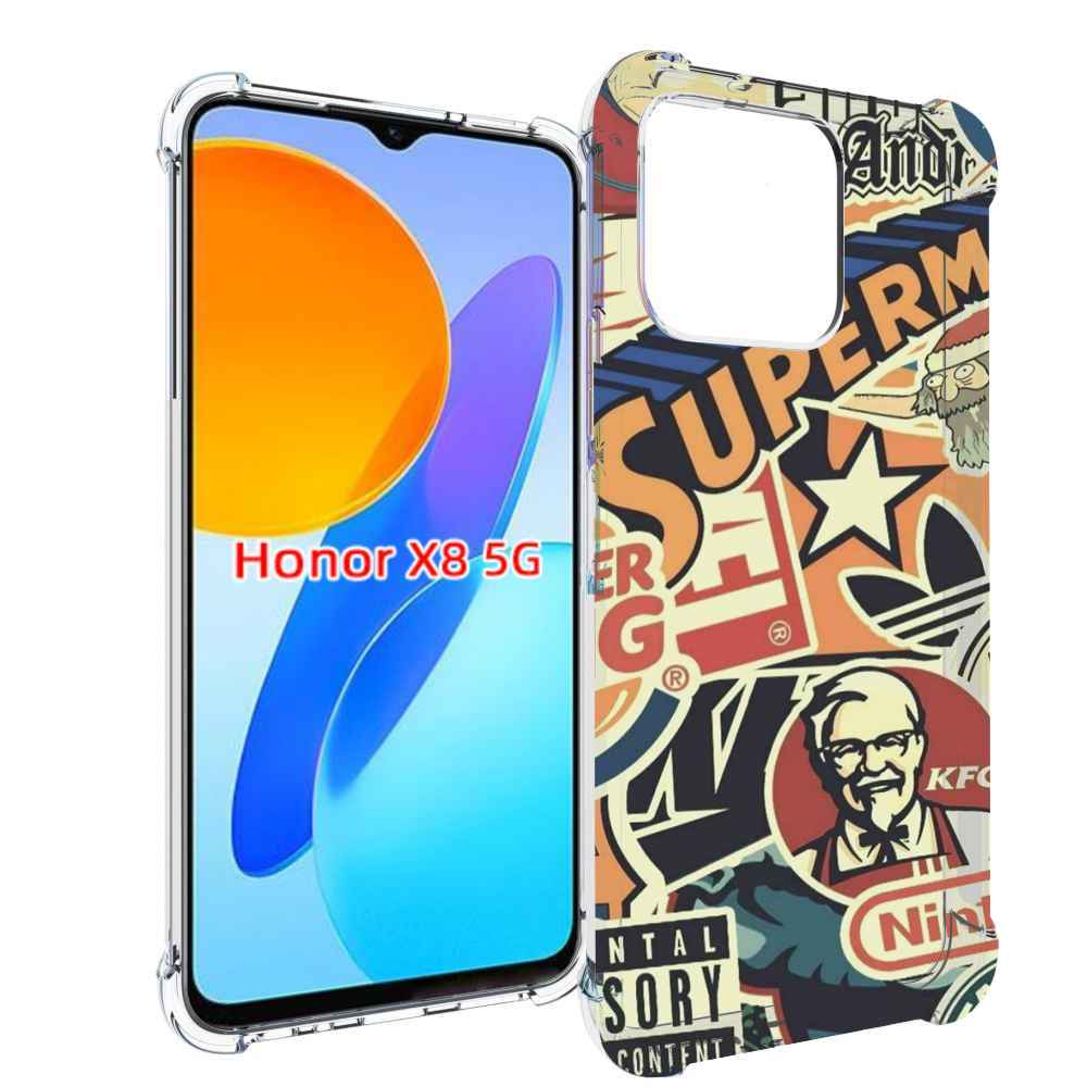 

Чехол MyPads Лейблы-на-постере для Honor X8 5G, Прозрачный, Tocco