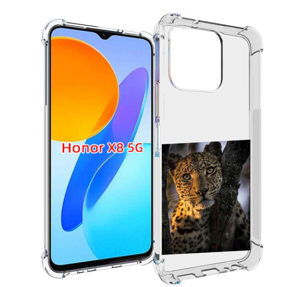 

Чехол MyPads Леопард для Honor X8 5G, Прозрачный, Tocco