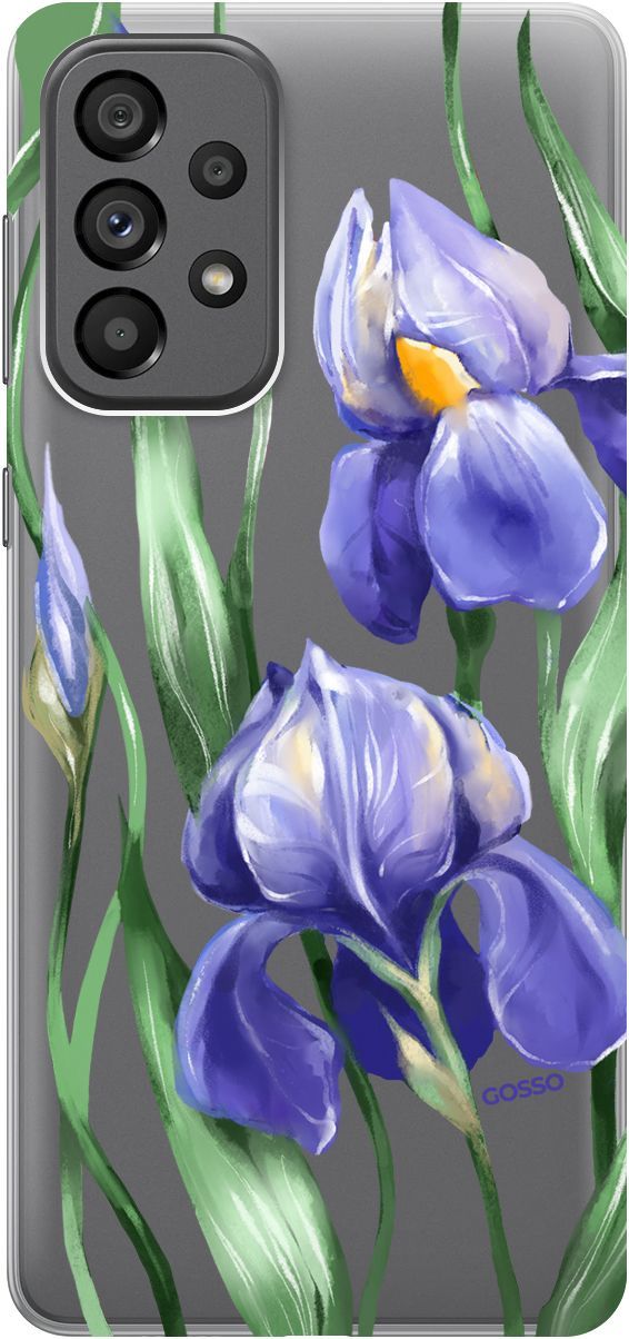 

Чехол на Samsung Galaxy A73 5G с принтом "Amazing Irises" прозрачный, Прозрачный;белый, 10570