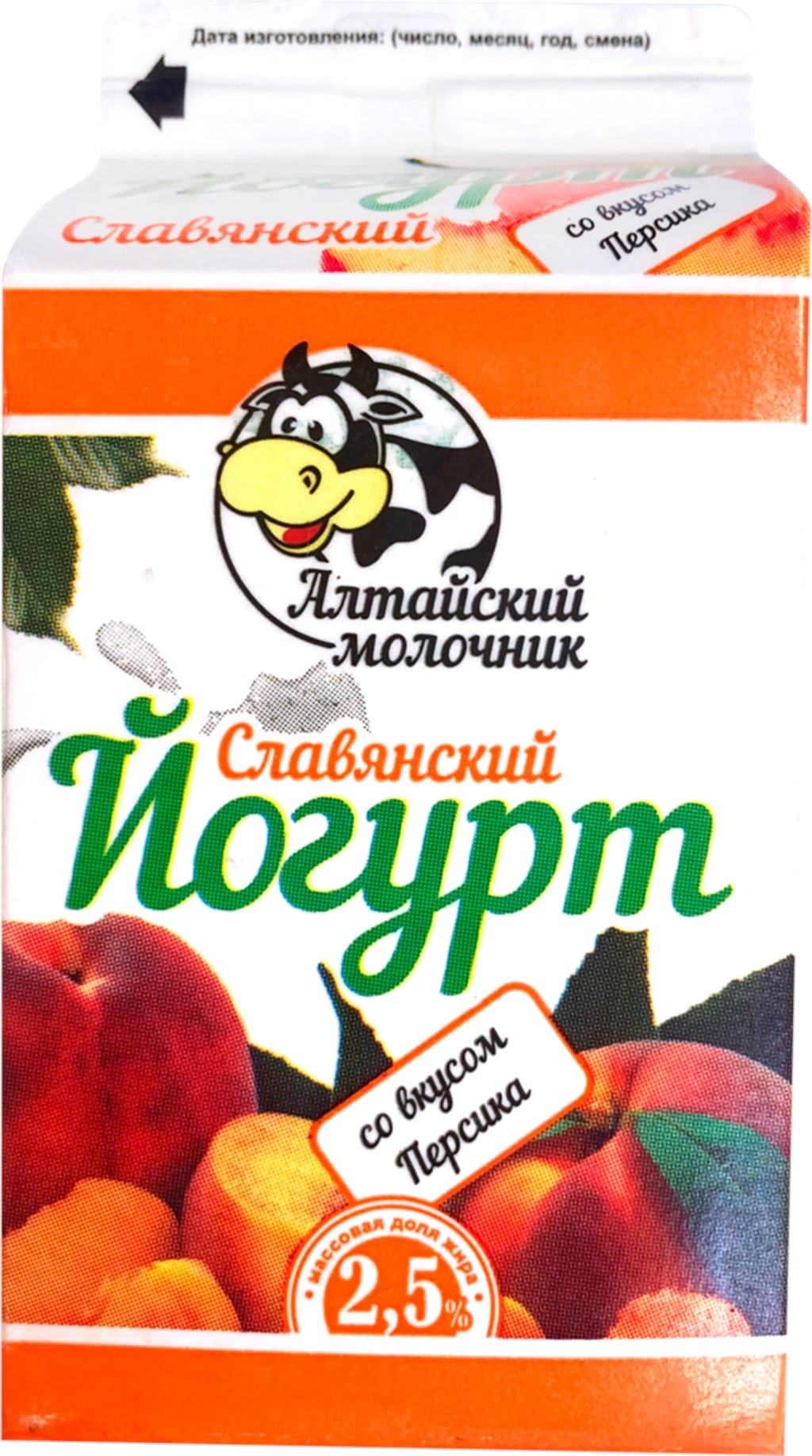 

Питьевой йогурт Славянский персик 2,5% БЗМЖ 400 г