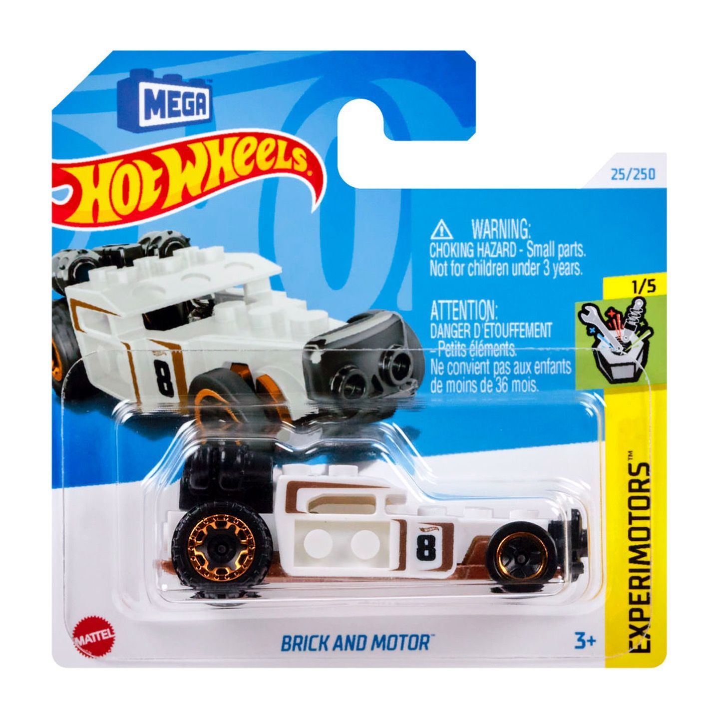 

Машинка металлическая Hot Wheels коллекционная модель Brick and Motor, Белый;черный, HW-metall-all