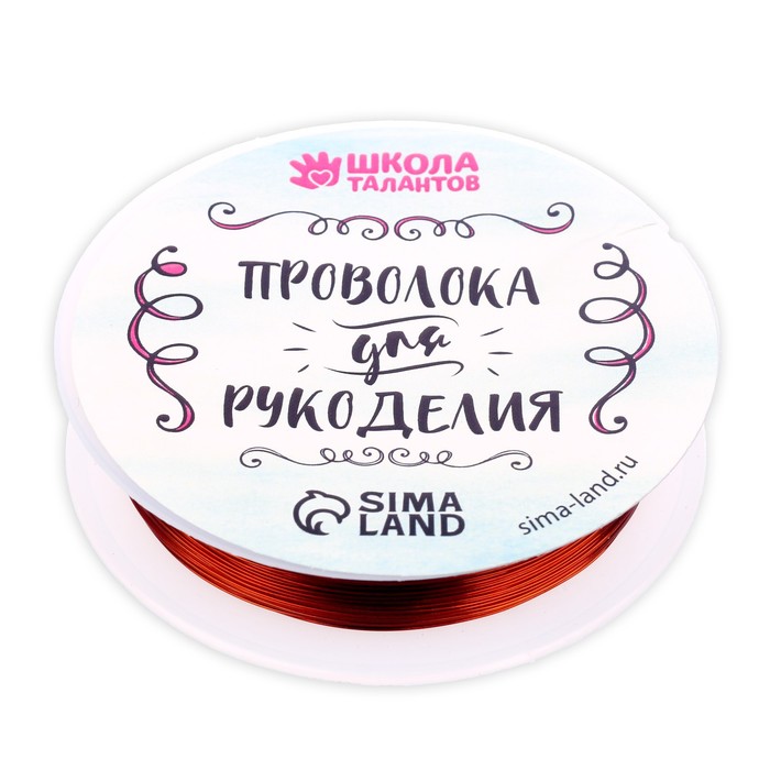 

Проволока для бисероплетения D= 0,3 мм, длина 30 м, цвет медный, Коричневый