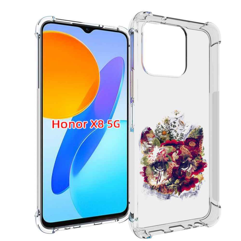 

Чехол MyPads Лиса в цветах-2 для Honor X8 5G, Прозрачный, Tocco