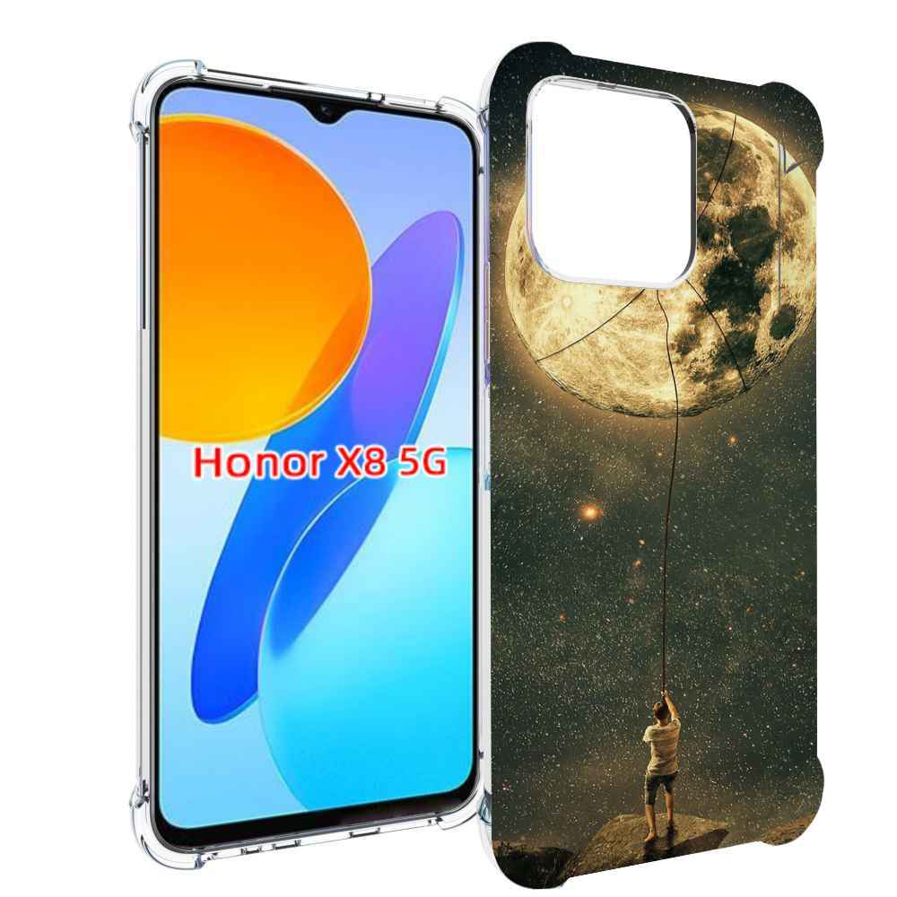 

Чехол MyPads Луна-светит для Honor X8 5G, Прозрачный, Tocco