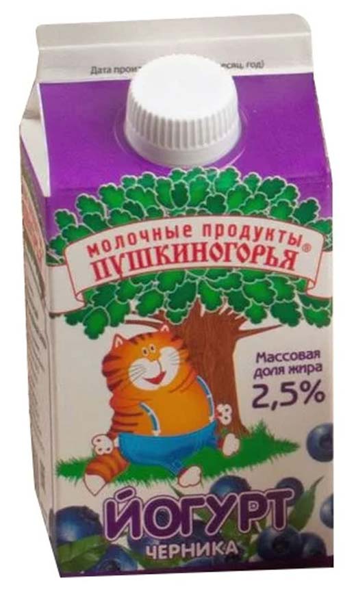 

Питьевой йогурт Молочные продукты Пушкиногорья черничный 2,5% БЗМЖ 500 г