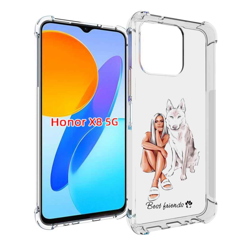 

Чехол MyPads Лучшие-друзья для Honor X8 5G, Прозрачный, Tocco
