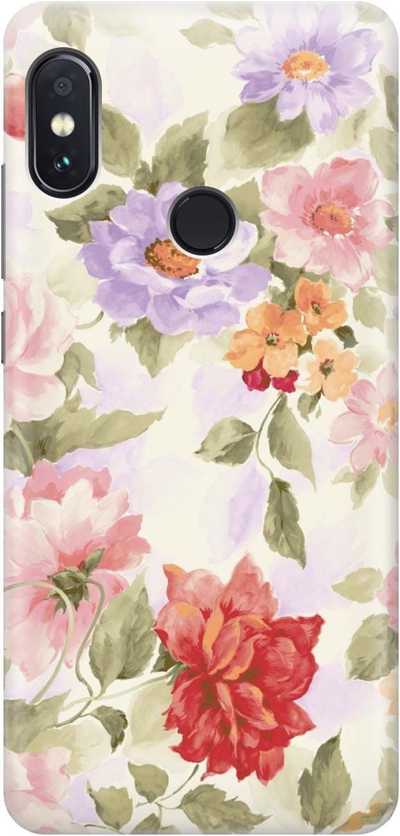 

Чехол на Xiaomi Redmi Note 5 "Нежные цветы", Зеленый;розовый, 926