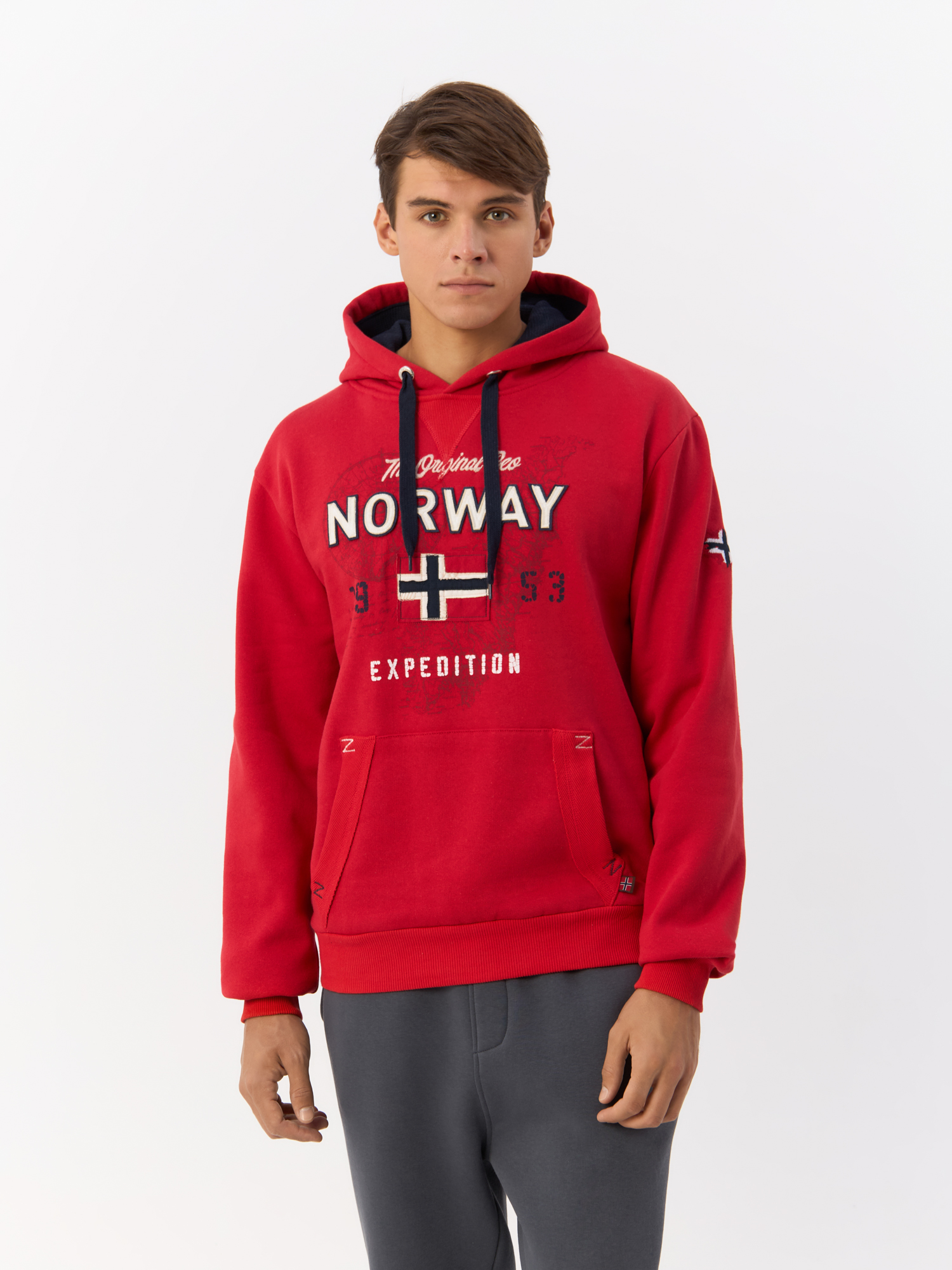 Свитшот мужской Geographical Norway WT1878HGN красный 3XL 5990₽