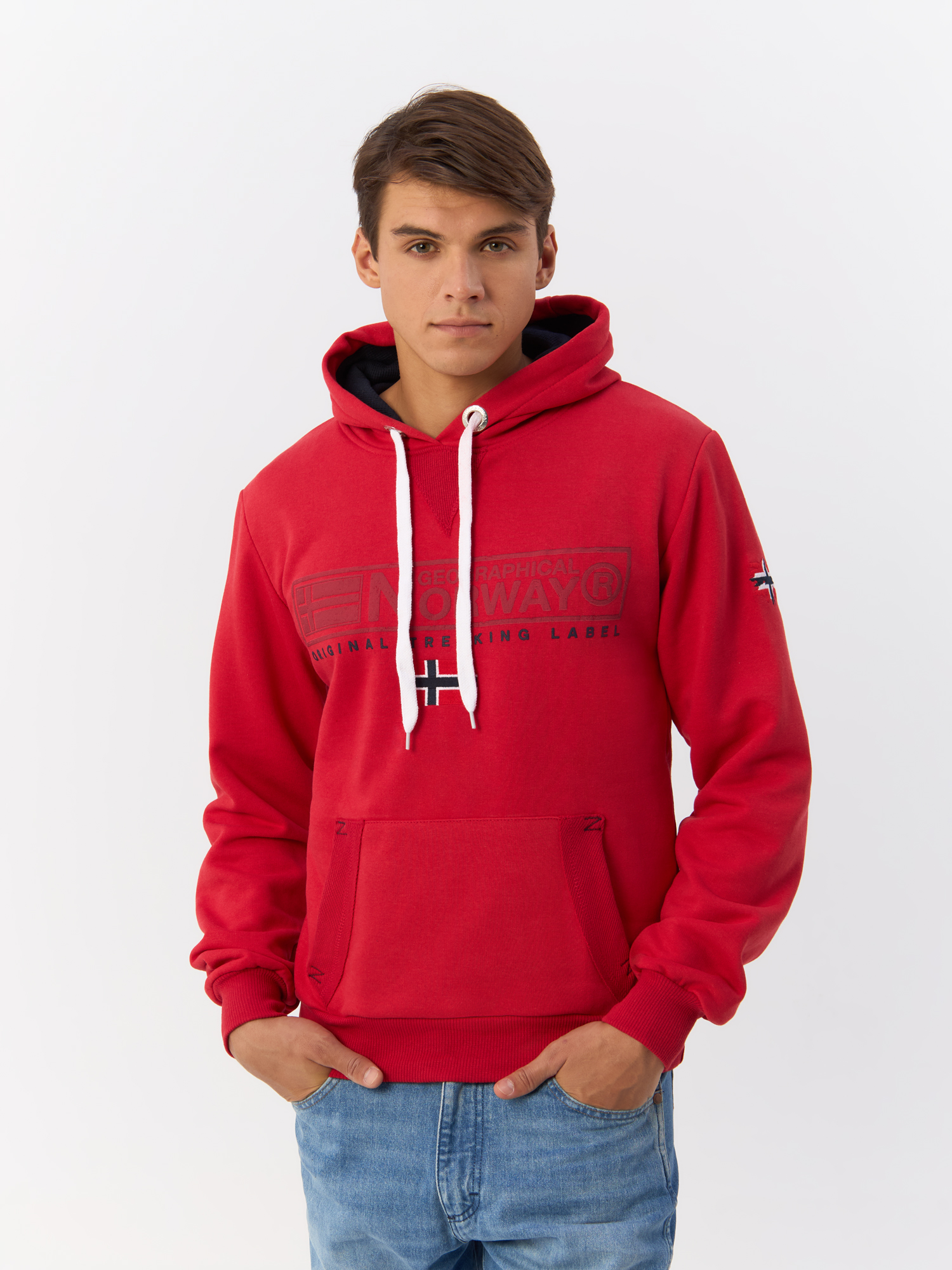 

Худи мужское Geographical Norway WY1255H/GN красное L, Красный, WY1255H/GN