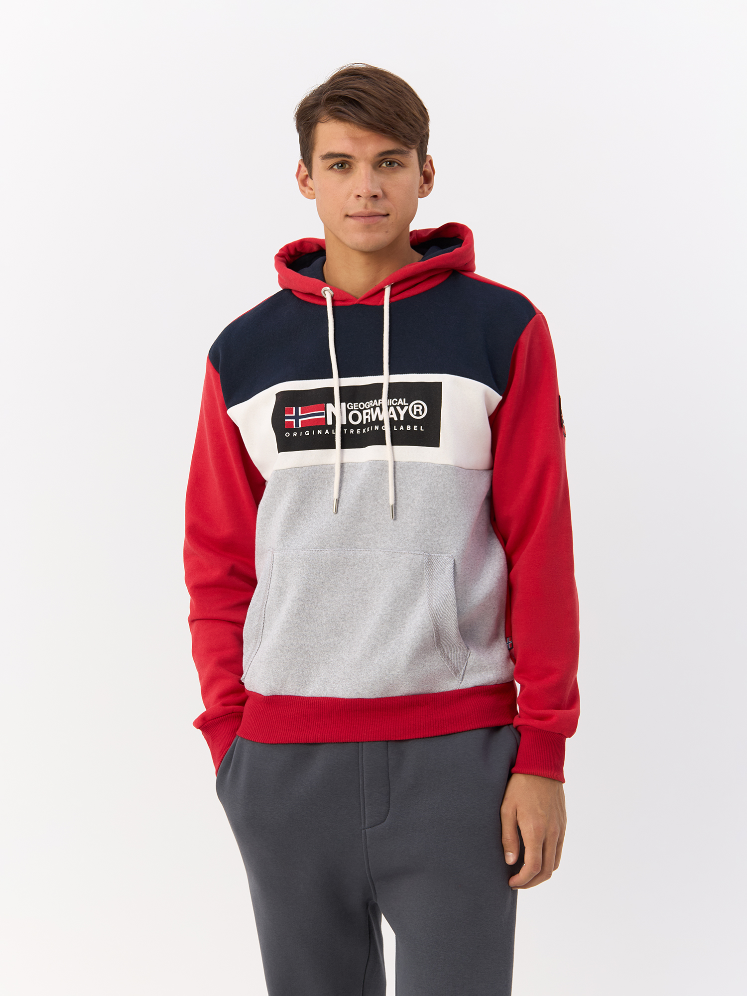 

Худи мужское Geographical Norway WY1249H/GN красное XL, Красный, WY1249H/GN
