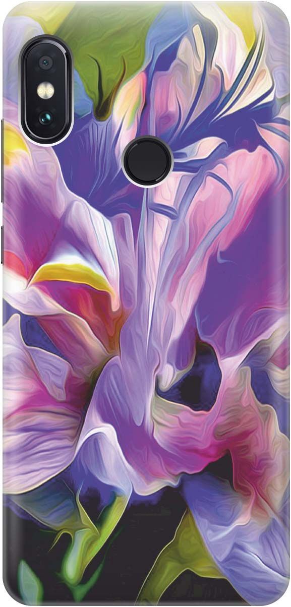 

Чехол на Xiaomi Redmi Note 5 "Цветочная абстракция", Зеленый;синий, 927